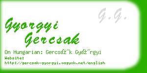 gyorgyi gercsak business card